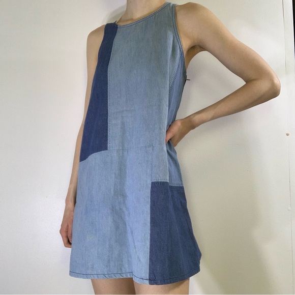 Patchwork Denim Dress - Picture 3 of 9